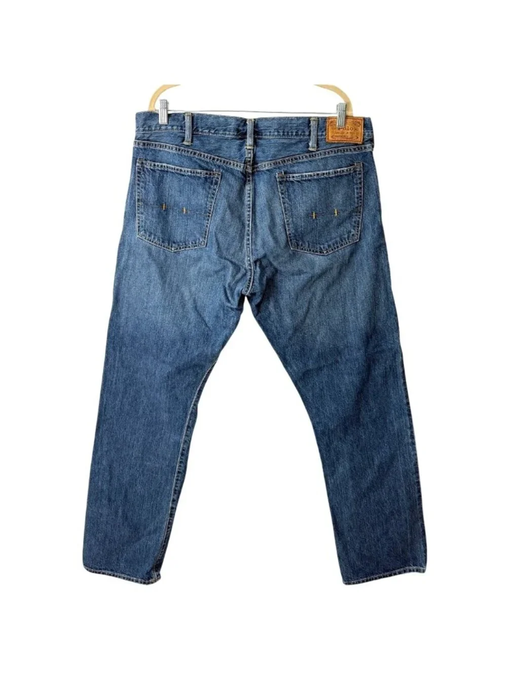 Polo Ralph Lauren Mens Size 38x32 Jeans Blue Straight Leg Denim Vintage